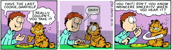 Garfield on Friday August 14, 1987 Comic Strip
