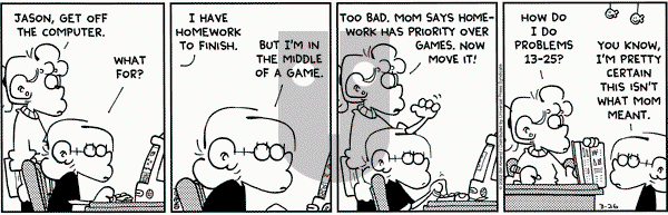 FoxTrot on Tuesday March 26, 2002 Comic Strip