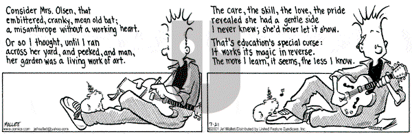 Frazz on Saturday July 21, 2001 Comic Strip