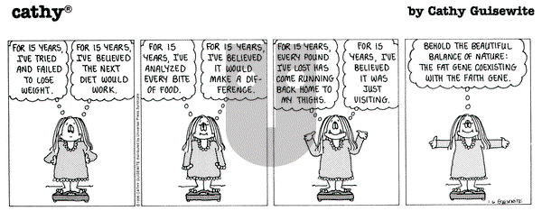 Cathy Classics on Saturday January 6, 1996 Comic Strip