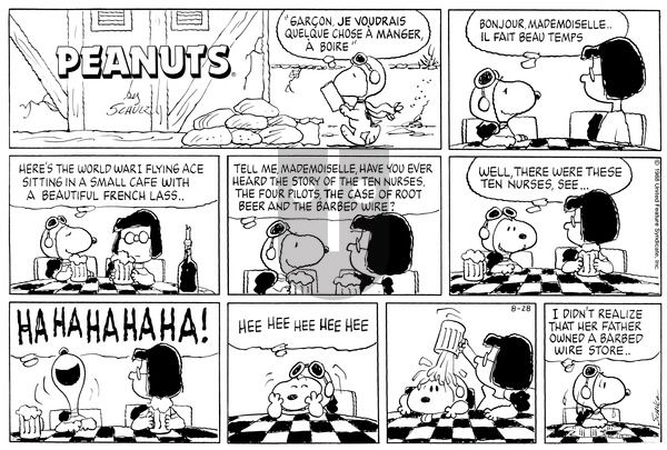 Peanuts on Sunday August 28, 1988 Comic Strip