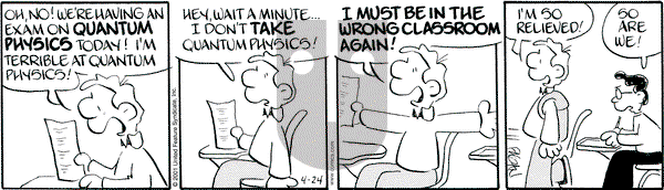 Drabble on Tuesday April 24, 2001 Comic Strip