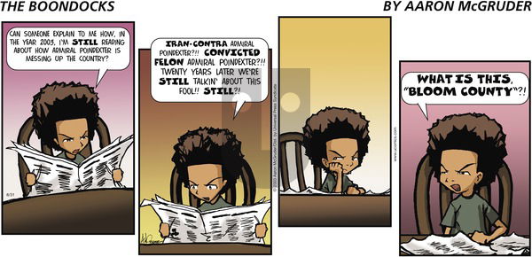 The Boondocks on Sunday August 31, 2003 Comic Strip