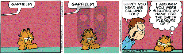 Garfield - Tuesday February 2, 2010 Comic Strip