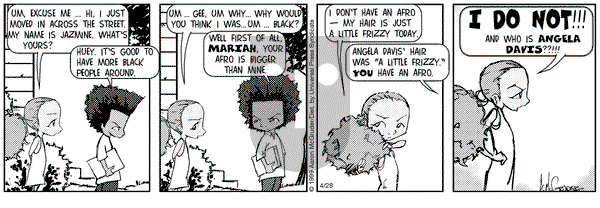 The Boondocks on Wednesday April 28, 1999 Comic Strip
