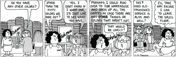 Cathy Classics on Wednesday December 23, 1998 Comic Strip