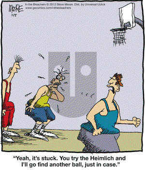 In the Bleachers on Monday November 5, 2012 Comic Strip