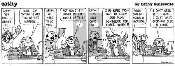 Cathy Classics - Monday June 17, 1996 Comic Strip
