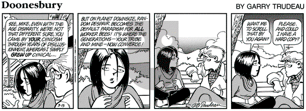 Doonesbury on Friday March 15, 1996 Comic Strip