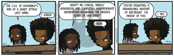 The Boondocks on Tuesday April 27, 2004 Comic Strip
