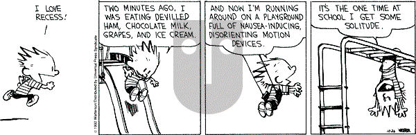 Calvin and Hobbes - Monday October 26, 1992 Comic Strip