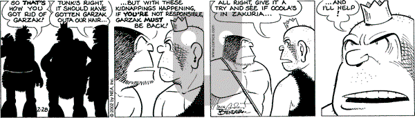 Alley Oop on Thursday February 28, 2002 Comic Strip