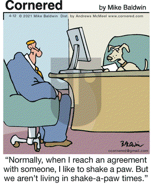 Cornered on Monday April 12, 2021 Comic Strip