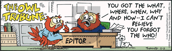 Frank and Ernest on Tuesday November 5, 2013 Comic Strip