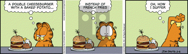 Garfield on Saturday February 6, 2016 Comic Strip