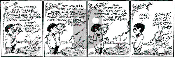 Doonesbury on Thursday July 20, 1972 Comic Strip