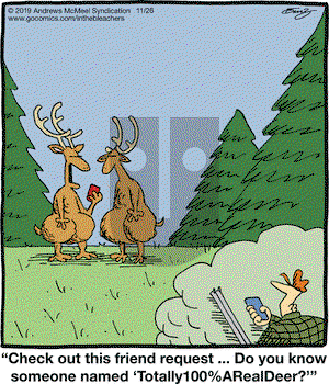 In the Bleachers on Tuesday November 26, 2019 Comic Strip