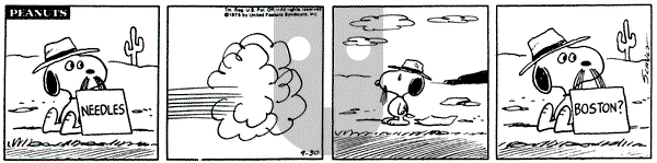 Peanuts on Tuesday September 30, 1975 Comic Strip