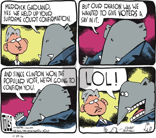 Tom Toles on Sunday November 20, 2016 Comic Strip