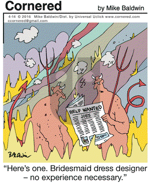 Cornered on Thursday April 14, 2016 Comic Strip