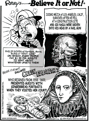 Ripley's Believe It or Not on Monday June 28, 2004 Comic Strip
