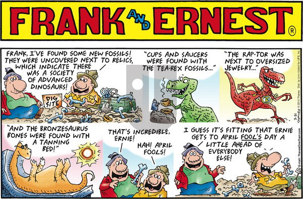 Frank and Ernest on Sunday March 31, 2013 Comic Strip