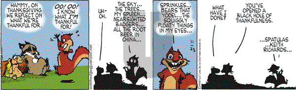 Over the Hedge on Tuesday November 23, 2010 Comic Strip