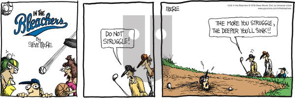 In the Bleachers - Sunday October 30, 2016 Comic Strip
