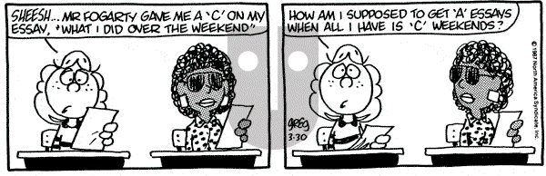 Luann on Monday March 30, 1987 Comic Strip