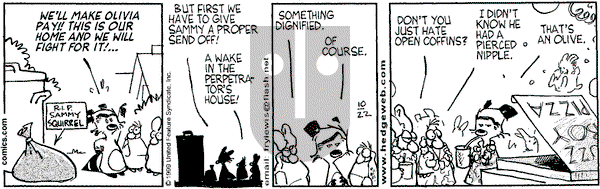 Over the Hedge on Friday October 22, 1999 Comic Strip
