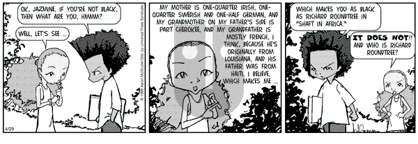 The Boondocks on Thursday April 29, 1999 Comic Strip
