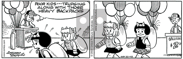 Nancy on Thursday May 22, 2003 Comic Strip