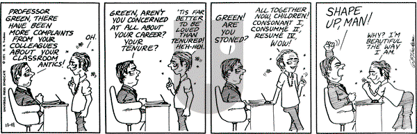 Doonesbury on Thursday November 11, 1971 Comic Strip
