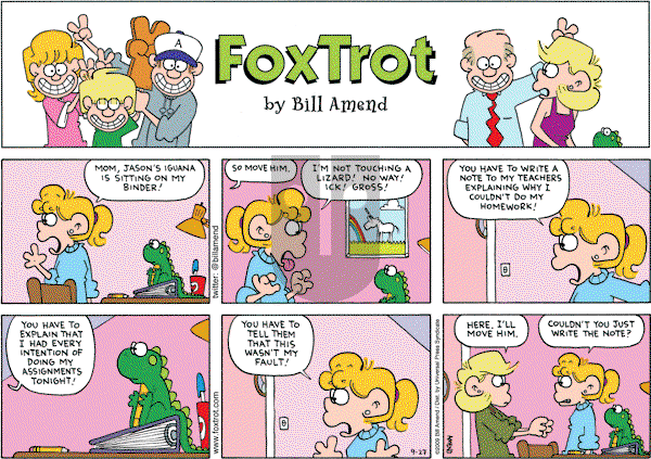 FoxTrot on Sunday September 27, 2009 Comic Strip