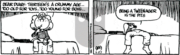 Luann on Thursday June 27, 1985 Comic Strip