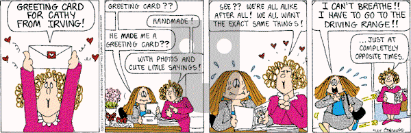 Cathy Classics - Thursday April 24, 2003 Comic Strip