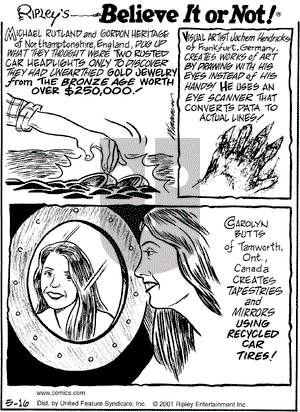 Ripley's Believe It or Not on Wednesday May 16, 2001 Comic Strip