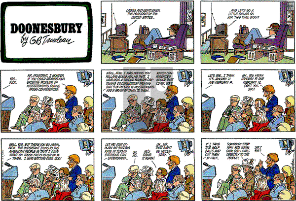 Doonesbury on Sunday April 11, 1982 Comic Strip