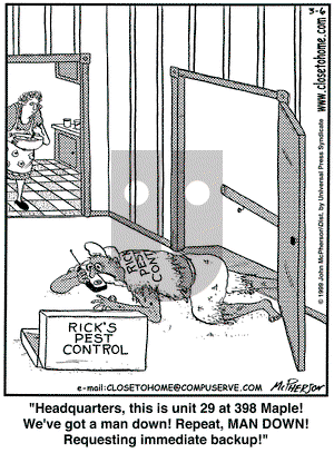 Close to Home on Saturday March 6, 1999 Comic Strip