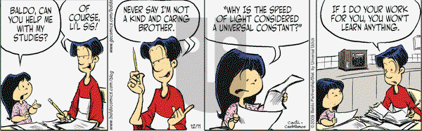 Baldo on Friday December 11, 2009 Comic Strip