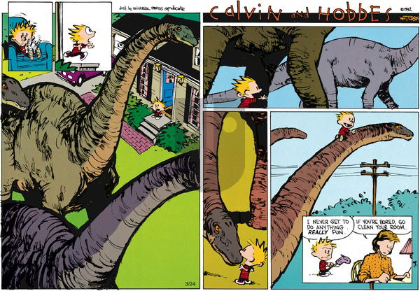 Calvin and Hobbes on Sunday May 10, 1992 Comic Strip