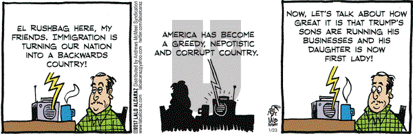 La Cucaracha on Monday January 23, 2017 Comic Strip