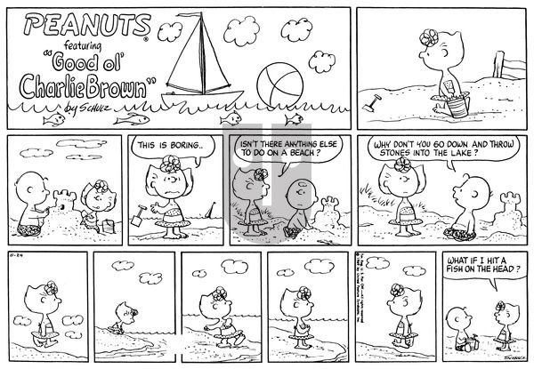Peanuts on Sunday August 24, 1969 Comic Strip