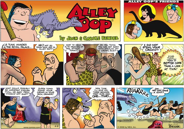 Alley Oop on Sunday April 9, 2006 Comic Strip