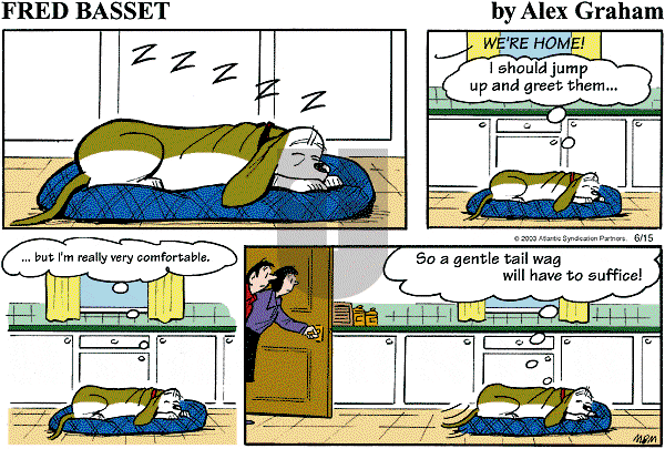 Fred Basset on Sunday June 15, 2003 Comic Strip