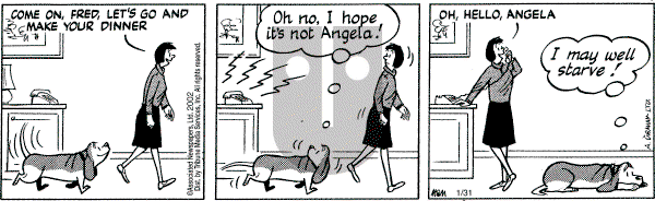 Fred Basset on Thursday January 31, 2002 Comic Strip