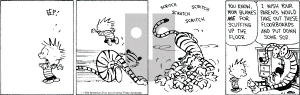 Calvin and Hobbes - Tuesday February 1, 1994 Comic Strip