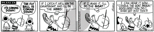 Peanuts - Thursday June 12, 1958 Comic Strip