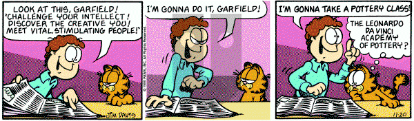 Garfield on Tuesday November 20, 1990 Comic Strip