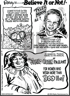 Ripley's Believe It or Not on Tuesday June 29, 2004 Comic Strip